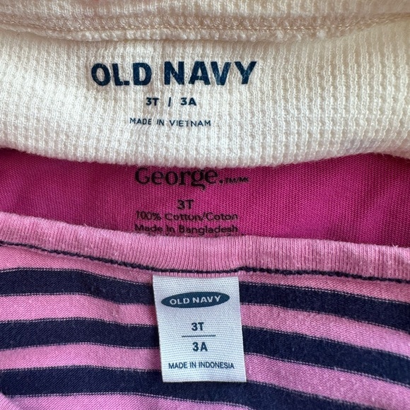 Old Navy Girls Long Sleeve Cotton Tee Shirt Bundle 3T - Picture 6 of 6